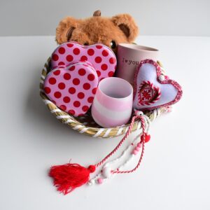 I love YOU cadeauset wit/roze